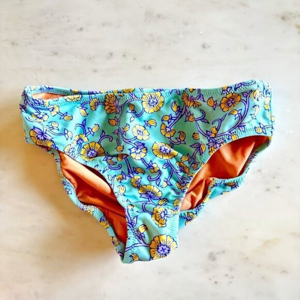 Crewcuts Light Blue Floral Bikini Bottom ONLY Size 10 Tropical Summer‎ Vacation